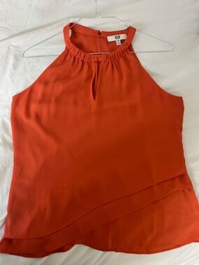 Etcetera Orange Sleeveless Blouse Top